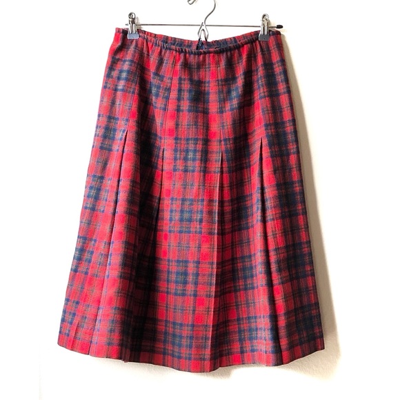 Pendleton Dresses & Skirts - Pendleton Virgin Wool Skirt Plaid Red - 18